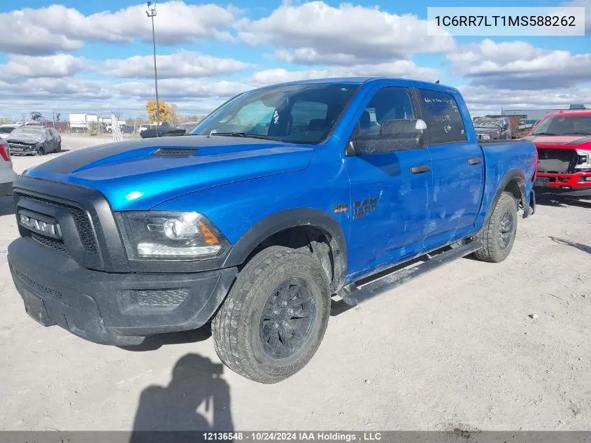 2021 Ram 1500 Classic Slt VIN: 1C6RR7LT1MS588262 Lot: 12136548