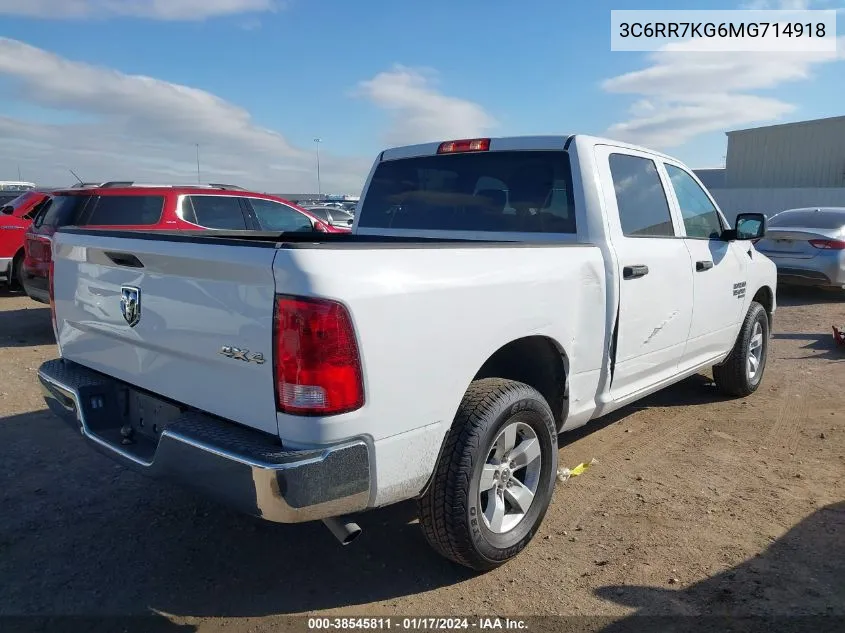 2021 Ram 1500 Classic Tradesman 4X4 5'7 Box VIN: 3C6RR7KG6MG714918 Lot: 38545811