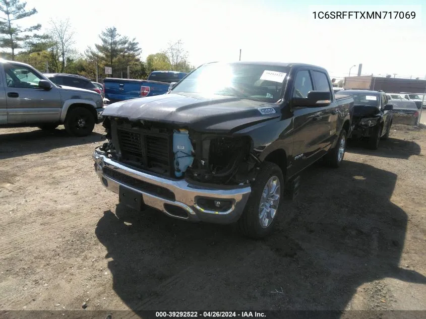 2021 Ram 1500 Big Horn 4X4 5'7 Box VIN: 1C6SRFFTXMN717069 Lot: 39292522