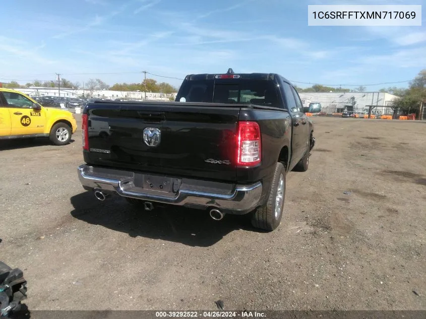 2021 Ram 1500 Big Horn 4X4 5'7 Box VIN: 1C6SRFFTXMN717069 Lot: 39292522