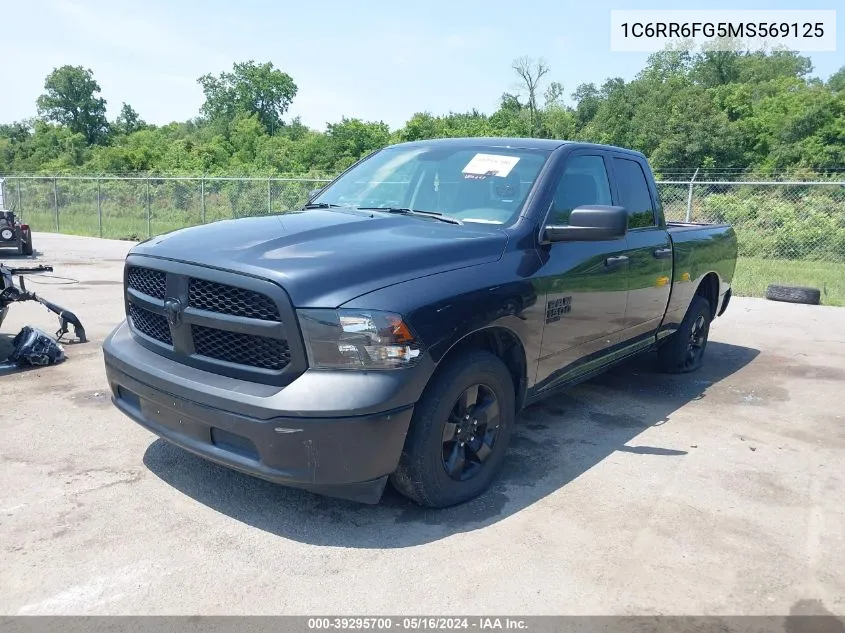 2021 Ram 1500 Classic Tradesman Quad Cab 4X2 6'4 Box VIN: 1C6RR6FG5MS569125 Lot: 39295700