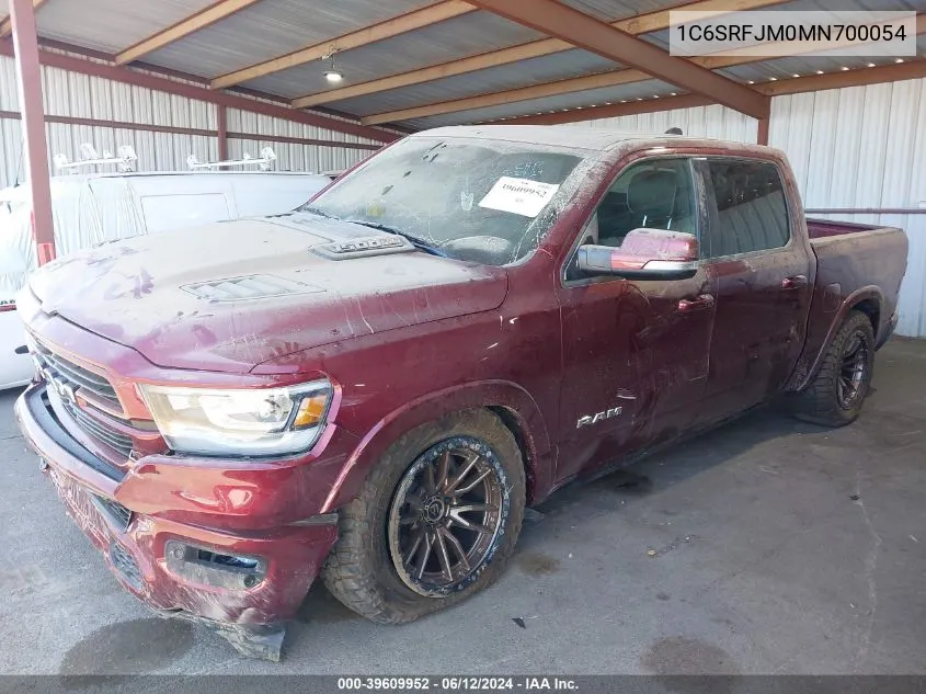 2021 Ram 1500 Laramie 4X4 5'7 Box VIN: 1C6SRFJM0MN700054 Lot: 39609952