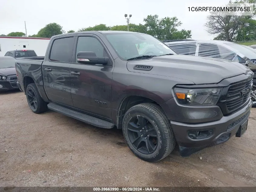 2021 Ram 1500 Big Horn/Lone Star VIN: 1C6RRFFG0MN587658 Lot: 39663990