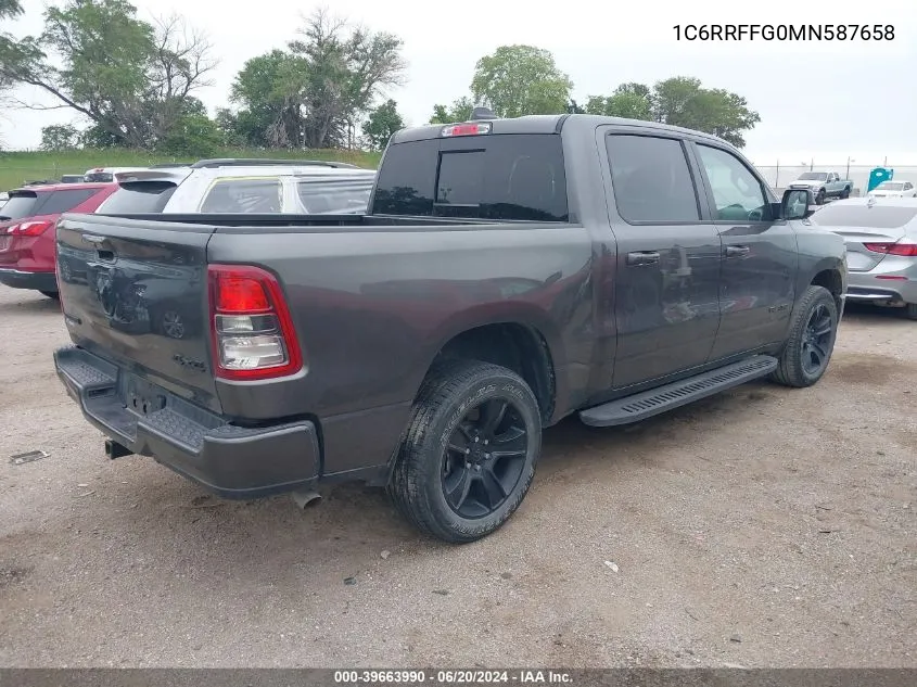 2021 Ram 1500 Big Horn/Lone Star VIN: 1C6RRFFG0MN587658 Lot: 39663990