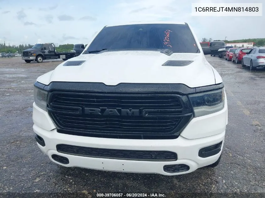 2021 Ram 1500 Laramie VIN: 1C6RREJT4MN814803 Lot: 39706057