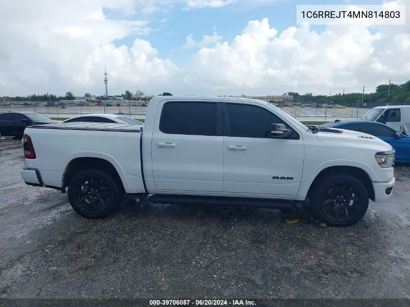 2021 Ram 1500 Laramie VIN: 1C6RREJT4MN814803 Lot: 39706057