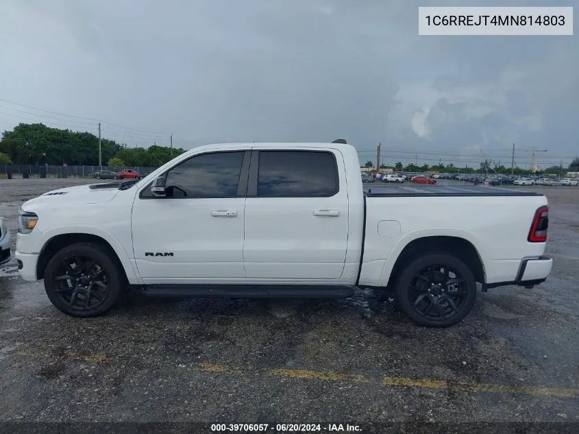 2021 Ram 1500 Laramie VIN: 1C6RREJT4MN814803 Lot: 39706057