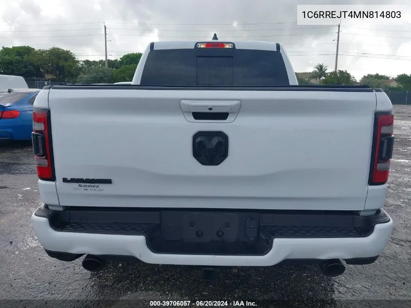 2021 Ram 1500 Laramie VIN: 1C6RREJT4MN814803 Lot: 39706057