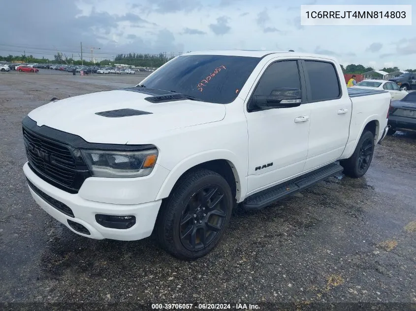 2021 Ram 1500 Laramie VIN: 1C6RREJT4MN814803 Lot: 39706057