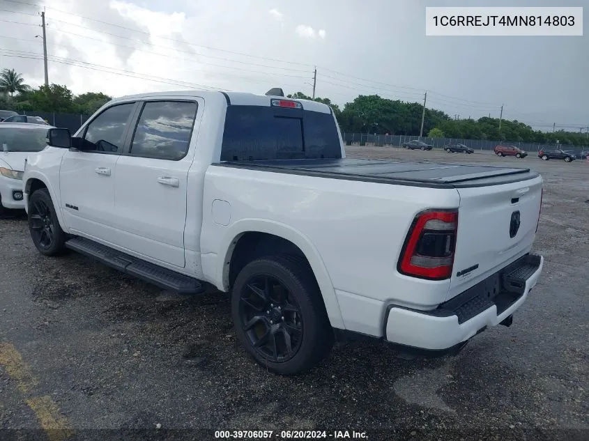 2021 Ram 1500 Laramie VIN: 1C6RREJT4MN814803 Lot: 39706057