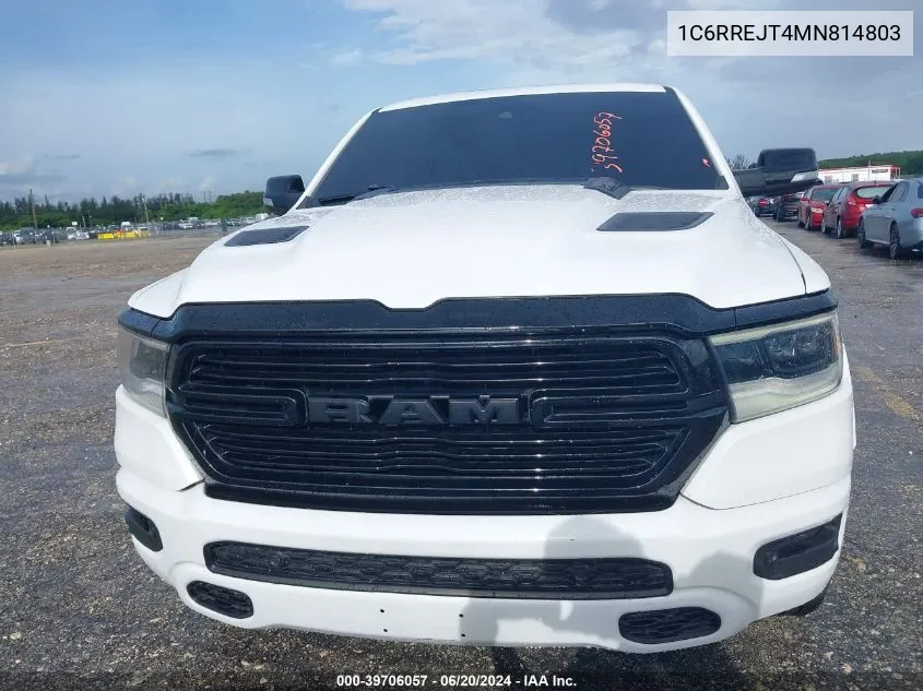 2021 Ram 1500 Laramie VIN: 1C6RREJT4MN814803 Lot: 39706057