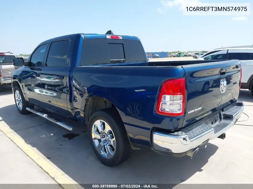 1C6RREFT3MN574975 2021 Ram 1500 Lone Star 4X2 5'7 Box