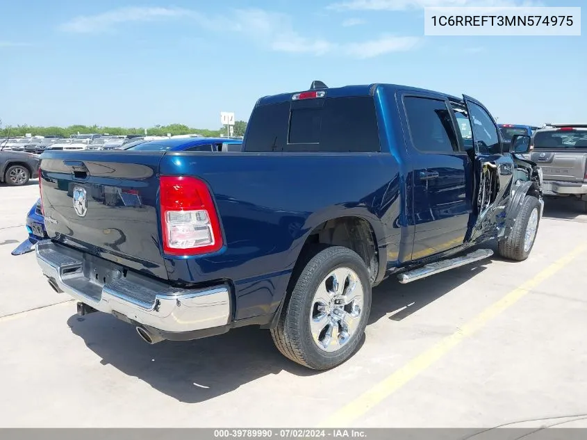 1C6RREFT3MN574975 2021 Ram 1500 Lone Star 4X2 5'7 Box