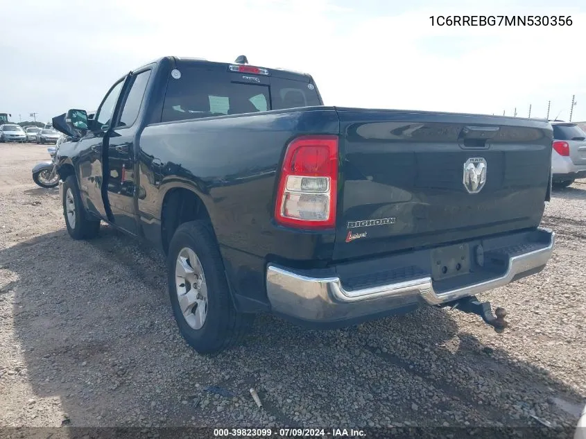 2021 Ram 1500 Big Horn Quad Cab 4X2 6'4 Box VIN: 1C6RREBG7MN530356 Lot: 39823099