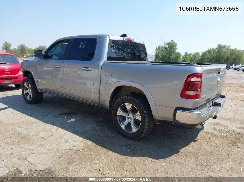 2021 Ram 1500 Laramie 4X2 5'7 Box VIN: 1C6RREJTXMN673655 Lot: 39829891