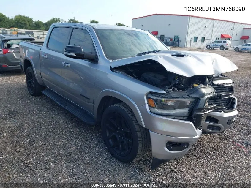 2021 Ram 1500 Laramie 4X2 5'7 Box VIN: 1C6RREJT3MN768090 Lot: 39835649