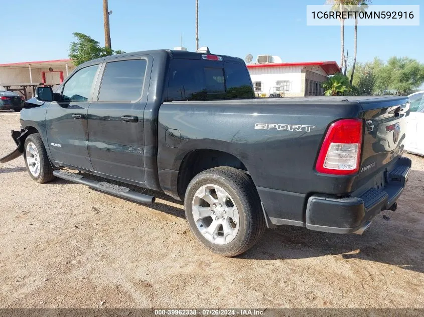 2021 Ram 1500 Big Horn 4X2 5'7 Box VIN: 1C6RREFT0MN592916 Lot: 39962338