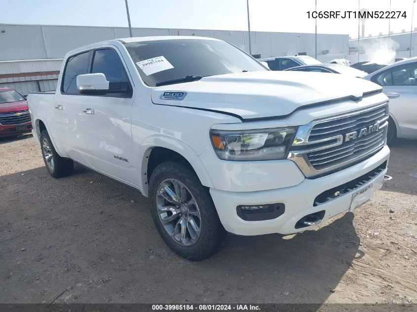 1C6SRFJT1MN522274 2021 Ram 1500 Laramie 4X4 5'7 Box