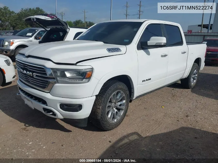 1C6SRFJT1MN522274 2021 Ram 1500 Laramie 4X4 5'7 Box