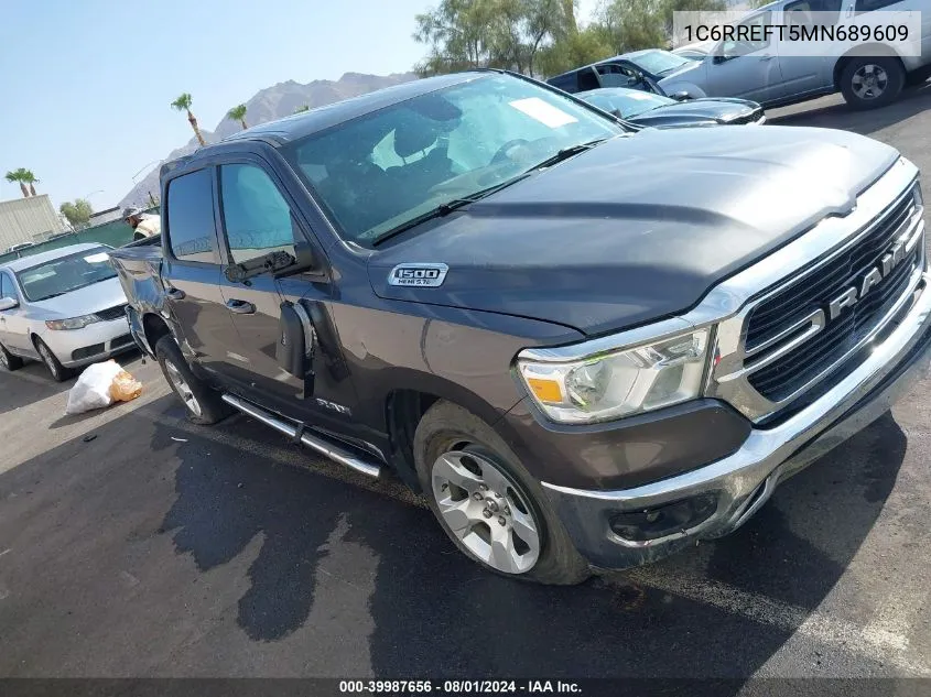 2021 Ram 1500 Big Horn 4X2 5'7 Box VIN: 1C6RREFT5MN689609 Lot: 39987656