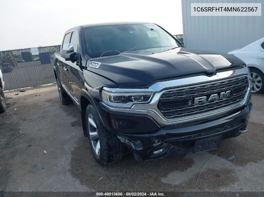 2021 Ram 1500 Limited 4X4 5'7 Box VIN: 1C6SRFHT4MN622567 Lot: 40013600