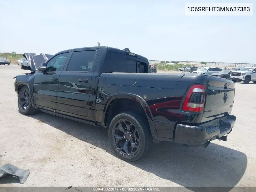 2021 Ram 1500 Limited 4X4 5'7 Box VIN: 1C6SRFHT3MN637383 Lot: 40022877