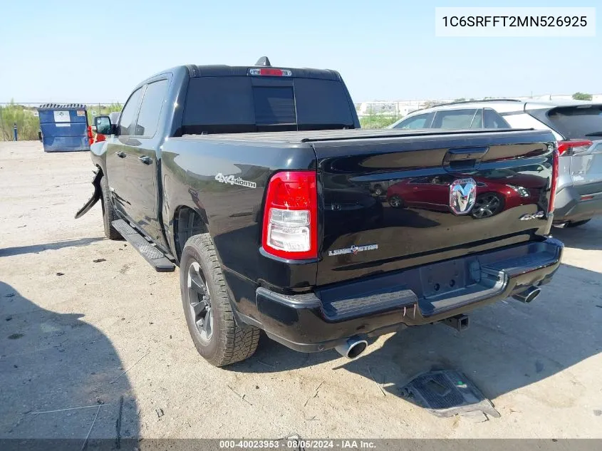 2021 Ram 1500 Lone Star 4X4 5'7 Box VIN: 1C6SRFFT2MN526925 Lot: 40023953