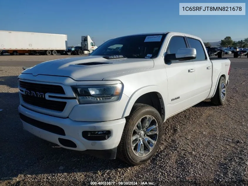 1C6SRFJT8MN821678 2021 Ram 1500 Laramie 4X4 5'7 Box