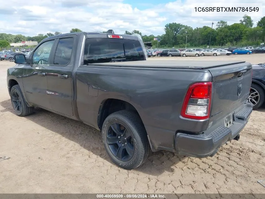 2021 Ram 1500 Big Horn Quad Cab 4X4 6'4 Box VIN: 1C6SRFBTXMN784549 Lot: 40059509