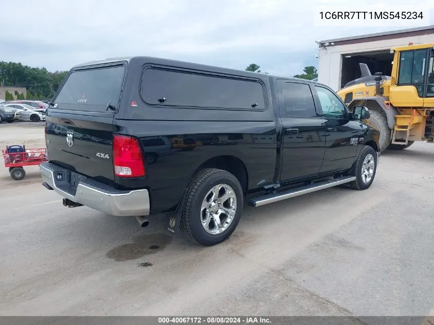 2021 Ram 1500 Classic Slt 4X4 6'4 Box VIN: 1C6RR7TT1MS545234 Lot: 40067172