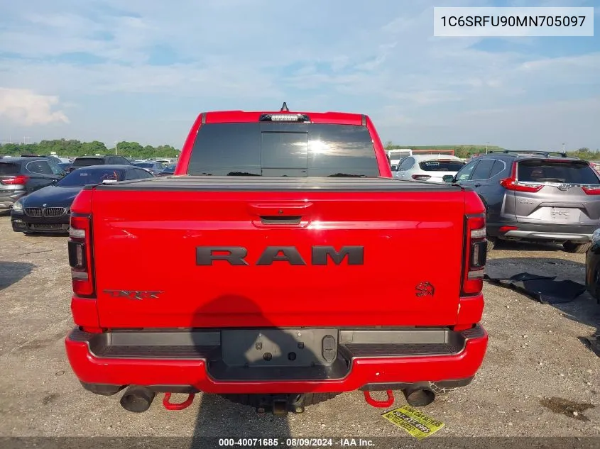 2021 Ram 1500 VIN: 1C6SRFU90MN705097 Lot: 40071685