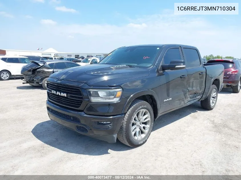 2021 Ram 1500 Laramie 4X2 5'7 Box VIN: 1C6RREJT3MN710304 Lot: 40073477