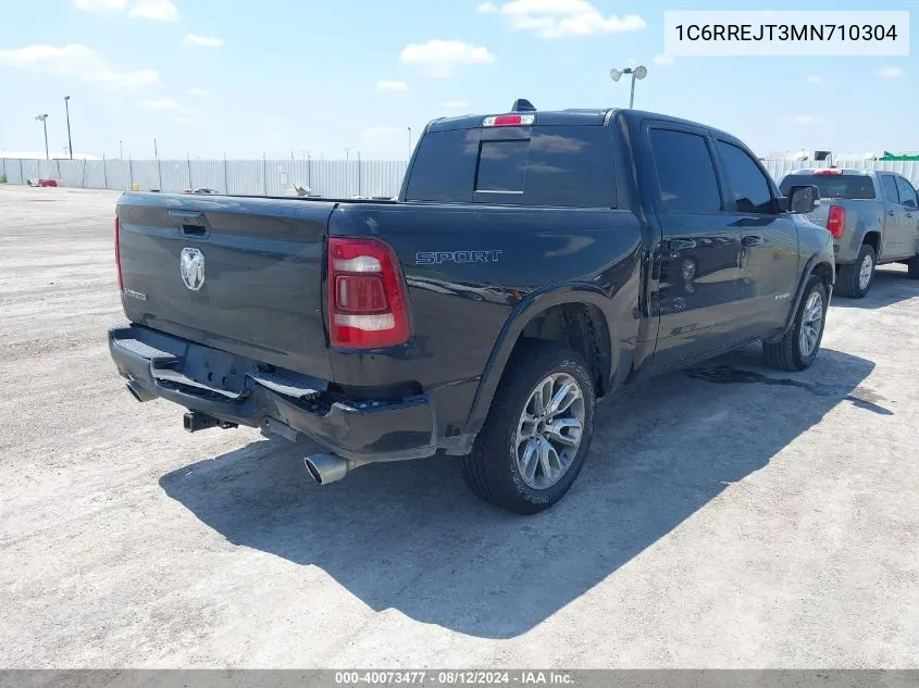 2021 Ram 1500 Laramie 4X2 5'7 Box VIN: 1C6RREJT3MN710304 Lot: 40073477