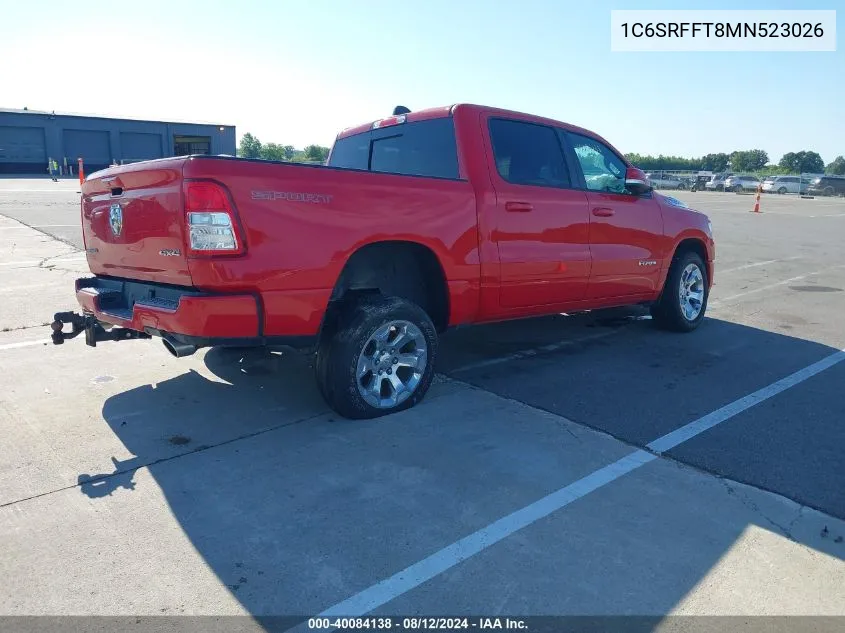 1C6SRFFT8MN523026 2021 Ram 1500 Big Horn/Lone Star