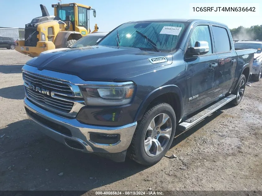 2021 Ram 1500 Laramie 4X4 5'7 Box VIN: 1C6SRFJT4MN636642 Lot: 40085624