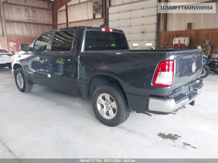 1C6SRFFT6MN598954 2021 Ram 1500 Big Horn 4X4 5'7 Box