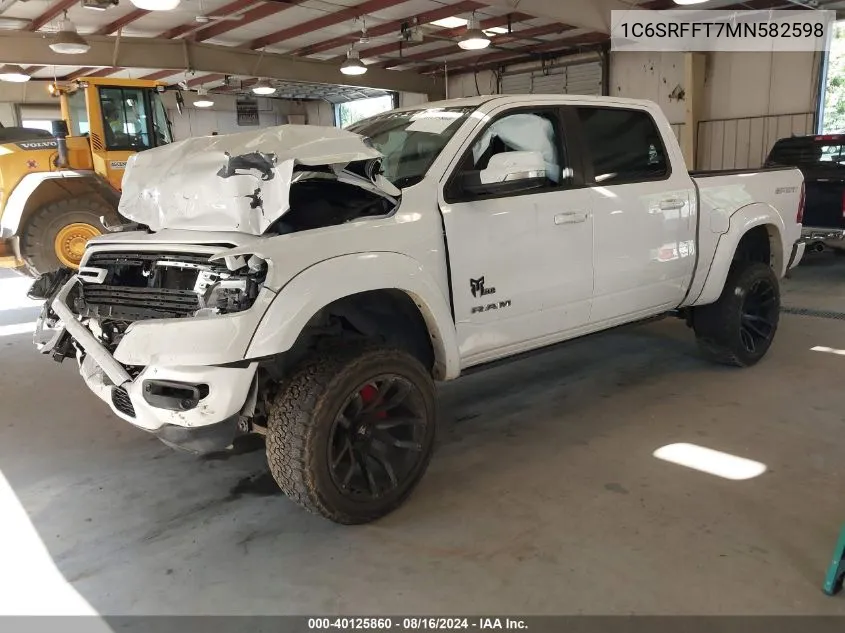 2021 Ram 1500 Big Horn/Lone Star VIN: 1C6SRFFT7MN582598 Lot: 40125860