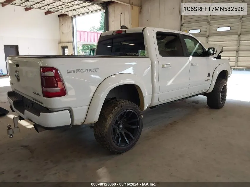 2021 Ram 1500 Big Horn/Lone Star VIN: 1C6SRFFT7MN582598 Lot: 40125860