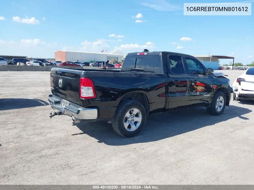 1C6RREBT0MN801612 2021 Ram 1500 Lone Star Quad Cab 4X2 6'4 Box