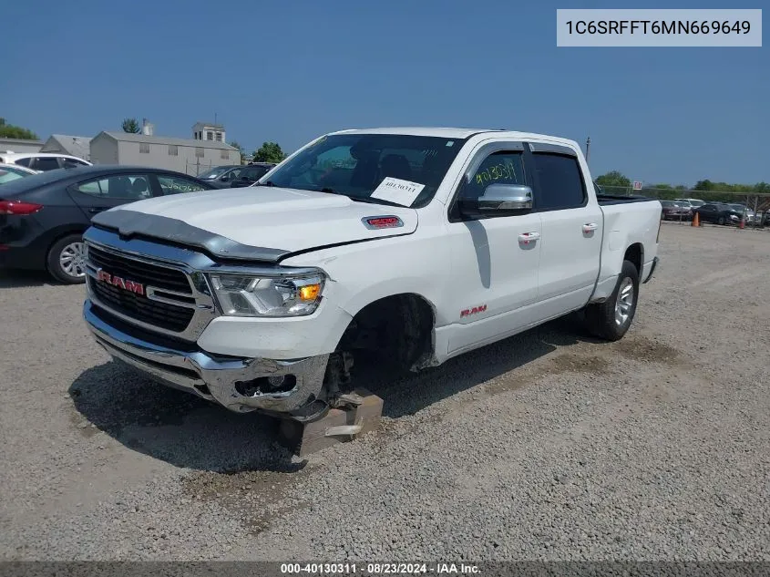 2021 Ram 1500 VIN: 1C6SRFFT6MN669649 Lot: 40130311