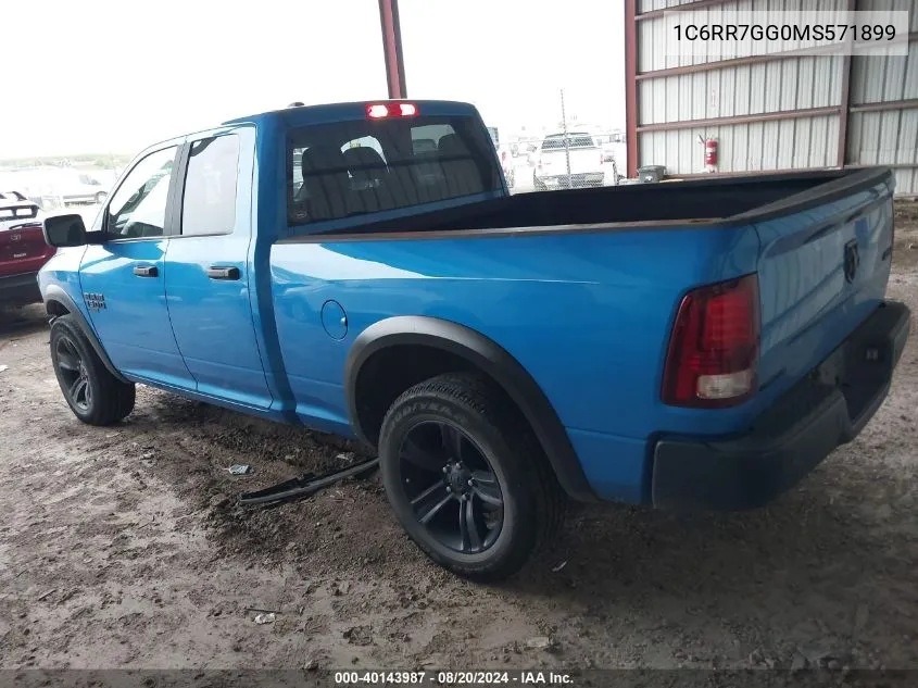 2021 Ram 1500 Classic Slt VIN: 1C6RR7GG0MS571899 Lot: 40143987