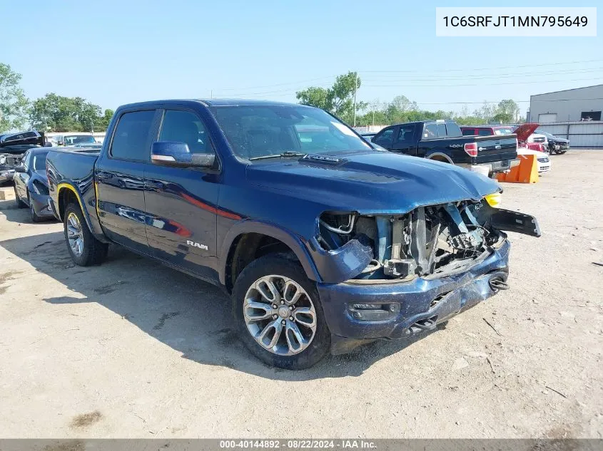 2021 Ram 1500 Laramie 4X4 5'7 Box VIN: 1C6SRFJT1MN795649 Lot: 40144892