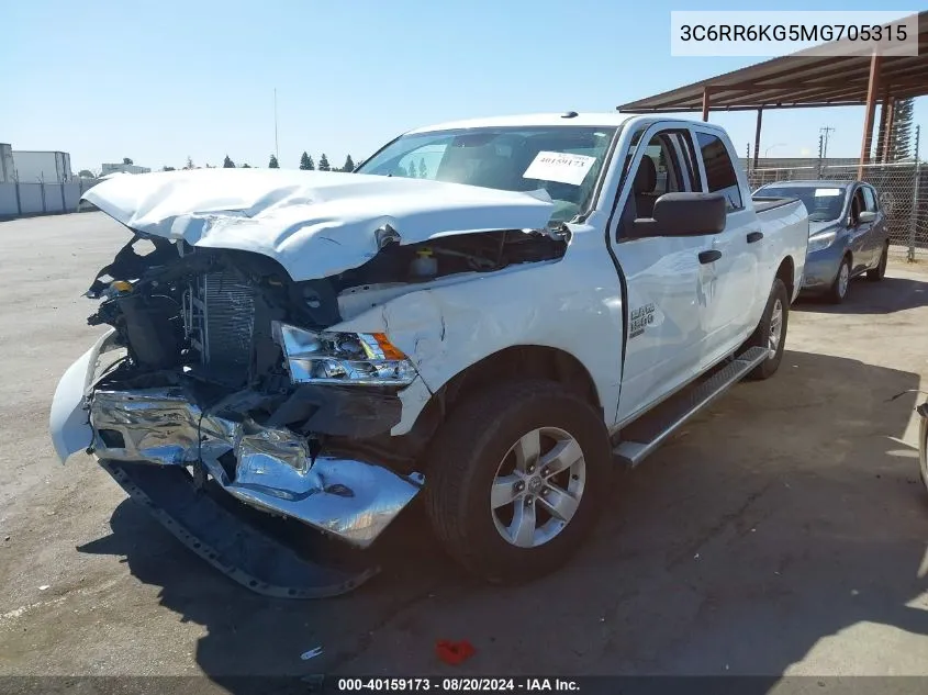 2021 Ram 1500 Classic Tradesman 4X2 5'7 Box VIN: 3C6RR6KG5MG705315 Lot: 40159173