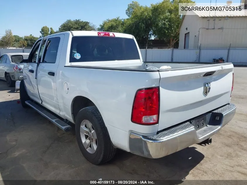 2021 Ram 1500 Classic Tradesman 4X2 5'7 Box VIN: 3C6RR6KG5MG705315 Lot: 40159173