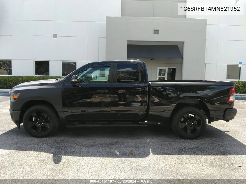 2021 Ram 1500 Big Horn 4X4 6'4 Box VIN: 1C6SRFBT4MN821952 Lot: 40161107