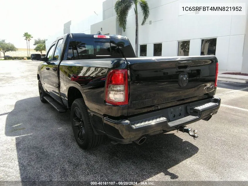 2021 Ram 1500 Big Horn 4X4 6'4 Box VIN: 1C6SRFBT4MN821952 Lot: 40161107