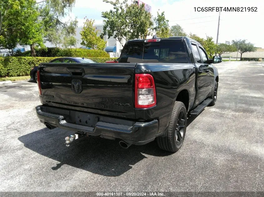 2021 Ram 1500 Big Horn 4X4 6'4 Box VIN: 1C6SRFBT4MN821952 Lot: 40161107