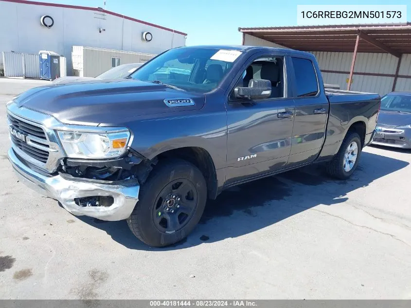 1C6RREBG2MN501573 2021 Ram 1500 Big Horn Quad Cab 4X2 6'4 Box