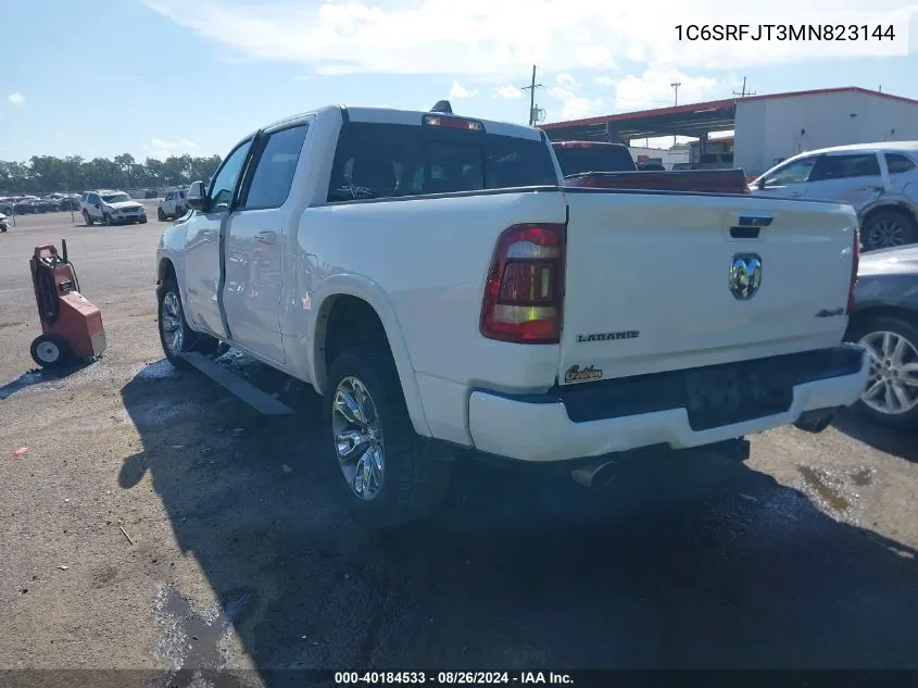 2021 Ram 1500 Laramie 4X4 5'7 Box VIN: 1C6SRFJT3MN823144 Lot: 40184533