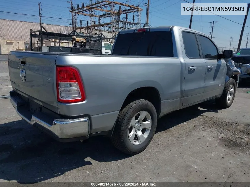 1C6RREBG1MN593503 2021 Ram 1500 Big Horn Quad Cab 4X2 6'4 Box